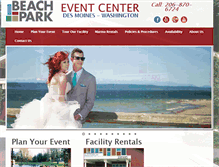 Tablet Screenshot of beachparkeventcenter.com